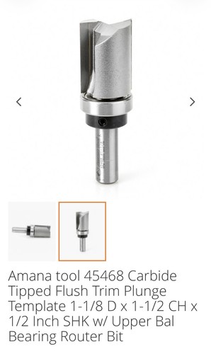 Amana 45468 plunge - plunge, template